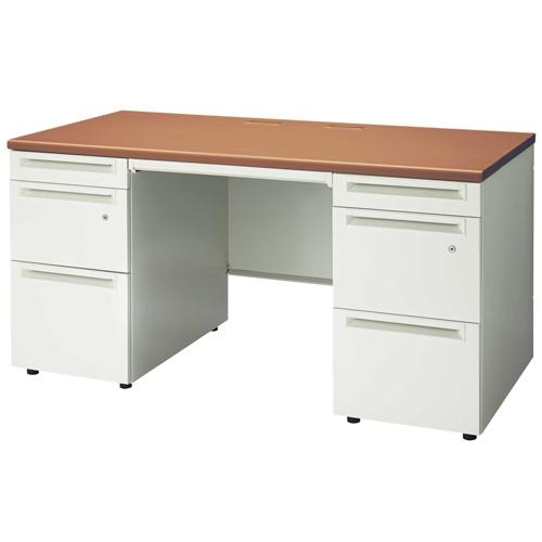 プラス 両袖机 UJ-147D-33 T2/W4 W1400 706488 | PLUS