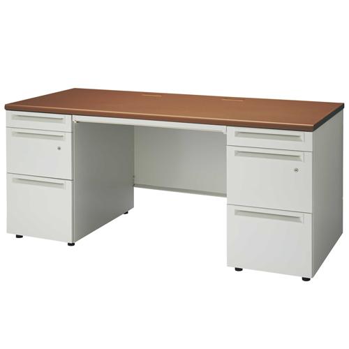 プラス 両袖机 UJ-167D-33 T2/W4 W1600 706489 | PLUS