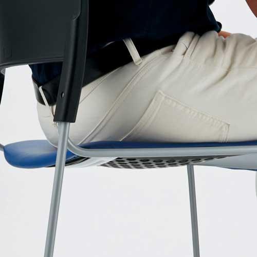 CMC(中央可鍛工業) 会議イス MO-17 BL ブラック/ブルー 707040 | ブランド登録なし | 02