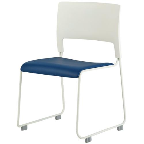 CMC(中央可鍛工業) 会議イス MO-17W BL ホワイト/ブルー 707042 | ブランド登録なし