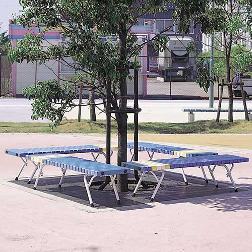 テラモト 折りたたみベンチ BC-302-415-3 ブルー 727226 | テラモト | 01