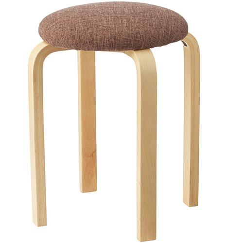 スマイル 丸イス 745535 ブラウン 木製 727320 | ブランド登録なし