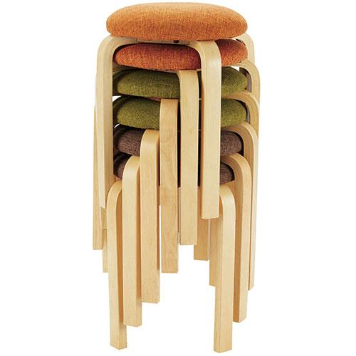 スマイル 丸イス 745535 ブラウン 木製 727320 | ブランド登録なし | 02