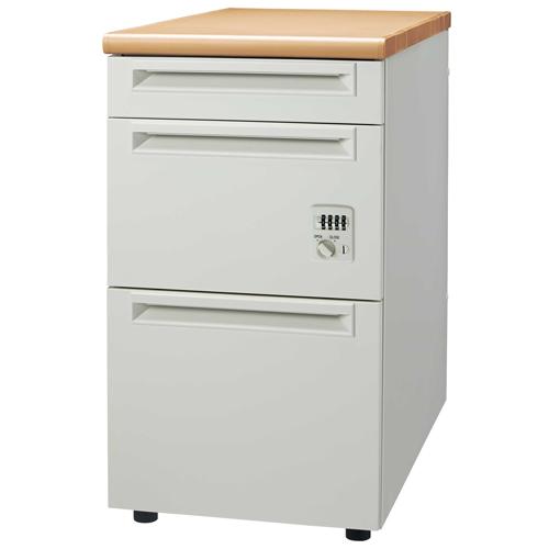 プラス 脇机3段ダイヤル錠UJ-047D-D3D WM/W4引出D 740032 | PLUS