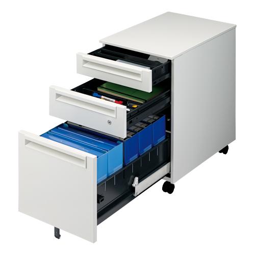 プラス サイドキャビネット3段 UJ-046SC-B3 W4 740056 | PLUS | 01