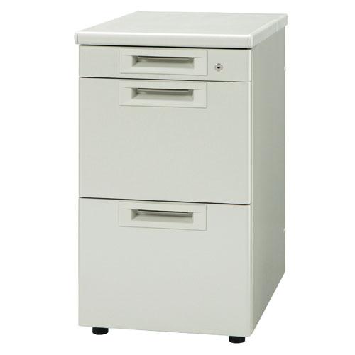 プラス 脇机3段 RJ-046A-A3 LGY/LGY エルグレー 引出A 740088 | PLUS