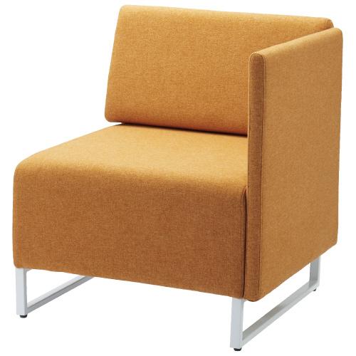 FRENZ 応接チェア LDP-W 背・左片肘付 オレンジ LDP-BAARL WH SET OR 754316 | ブランド登録なし