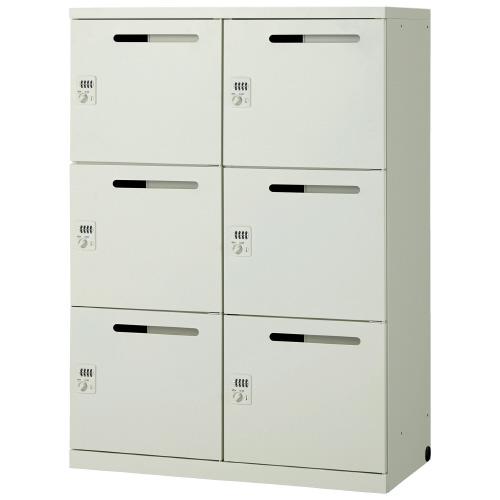 ジョインテックス Pロッカー 配線口付6人用 JPL-6W WH 754414 | ブランド登録なし