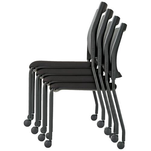 CMC(中央可鍛工業) 会議イス MC-R10 BK ブラック キャスター脚 754569 | ブランド登録なし | 02