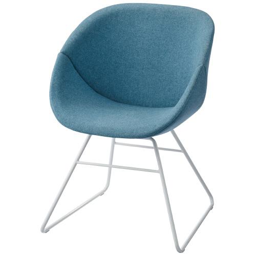 FRENZ ラウンジチェア RDP3-RW BL ループ脚WH 767965 | ブランド登録なし