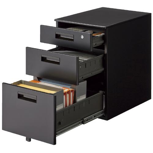 FIRST-G キャビネット3段 GT-463SCR BK 768177 | ブランド登録なし | 01