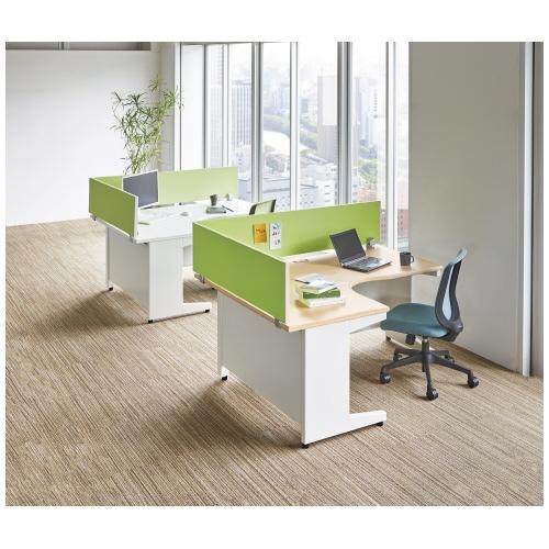 プラス L型平机デスクトップパネルRJ-1612P-9-2 YG 768384 | PLUS | 01