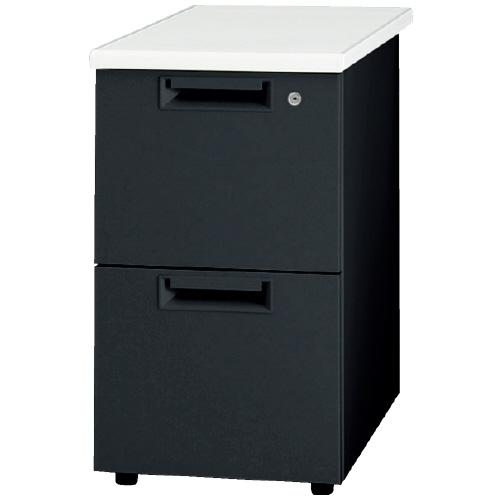 プラス 脇机2段 JS-047D-A2 WS/TBK ホワイト/ブラック 768393 | PLUS