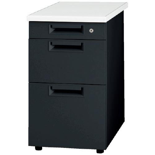 プラス 脇机3段 JS-047D-D3 WS/TBK ホワイト/ブラック 768394 | PLUS