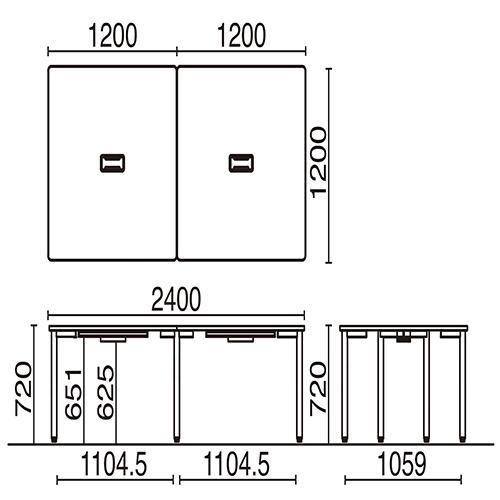 ジョインテックス フリーアドレスデスク HY-2412A WH ホワイト 768623 | ブランド登録なし | 01