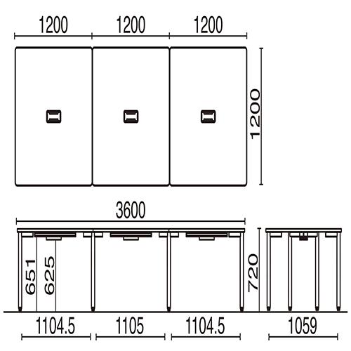 ジョインテックス フリーアドレスデスク HY-3612A WH ホワイト 768625 | ブランド登録なし | 01