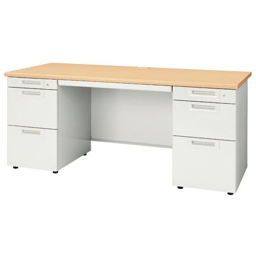 プラス 両袖机 RJ-167D-33 WM ホワイトメープル 829880 | PLUS