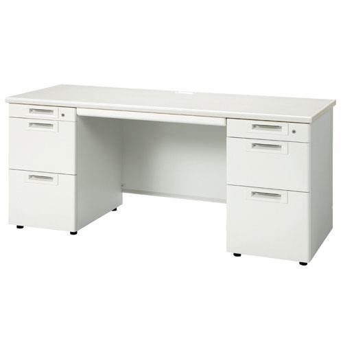 プラス 両袖机 RJ-166D-33 WH ホワイト 829907 | PLUS