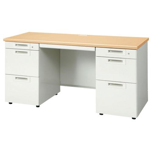 プラス 両袖机 RJ-146D-33 WM ホワイトメープル 829911 | PLUS