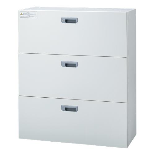 プラス Jeラテラル3段保管庫 JE-A105H-3 W4 D400 868804 | PLUS