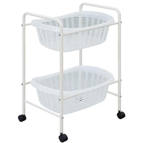 高田ベッド 脱衣ワゴン 2段 TB-73-06 WH ホワイト 863232 | 高田ベッド製作所