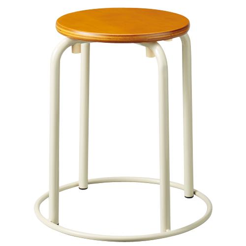 第一工業 丸スツール PS-710-I 木目 SH460 リング付 868846 | ブランド登録なし