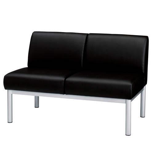 ジョインテックス 応接チェア D40LV-SF BR ブラック 2人掛け 889230 | ブランド登録なし