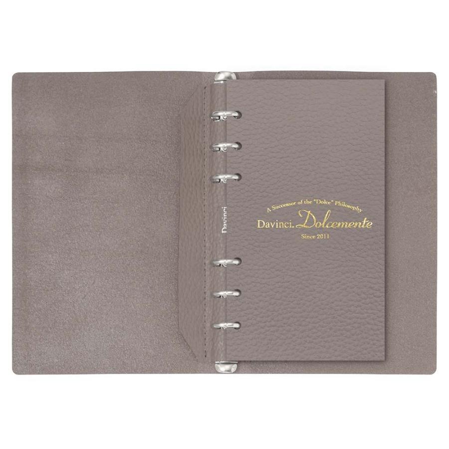 【ラッピング無料】【名入れ可能】レイメイ藤井 Raymay システム手帳 ダ・ヴィンチ ドルチェメンテ ES 聖書サイズ グレー DB1093N | ダ・ヴィンチ | 01