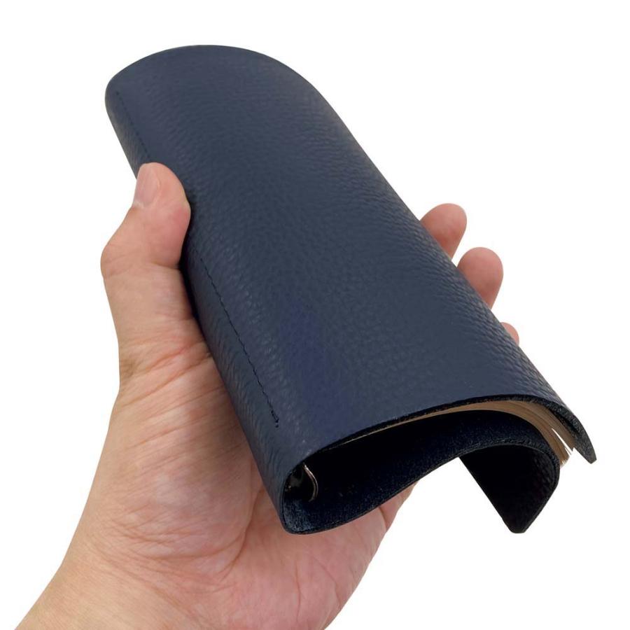 【ラッピング無料】【名入れ可能】レイメイ藤井 Raymay システム手帳 ダ・ヴィンチ ドルチェメンテ ES 聖書サイズ ネイビー DB1093K | ダ・ヴィンチ | 03