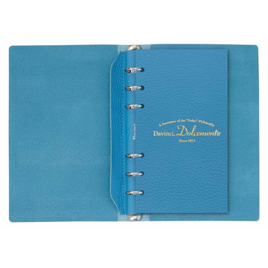 【ラッピング無料】【名入れ可能】レイメイ藤井 Raymay システム手帳 ダ・ヴィンチ ドルチェメンテ ES 聖書サイズ ブルー DB1093A | ダ・ヴィンチ | 01