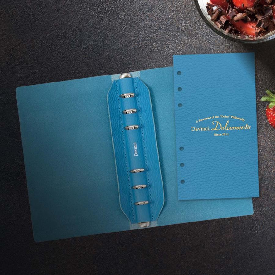 【ラッピング無料】【名入れ可能】レイメイ藤井 Raymay システム手帳 ダ・ヴィンチ ドルチェメンテ ES 聖書サイズ ブルー DB1093A | ダ・ヴィンチ | 04