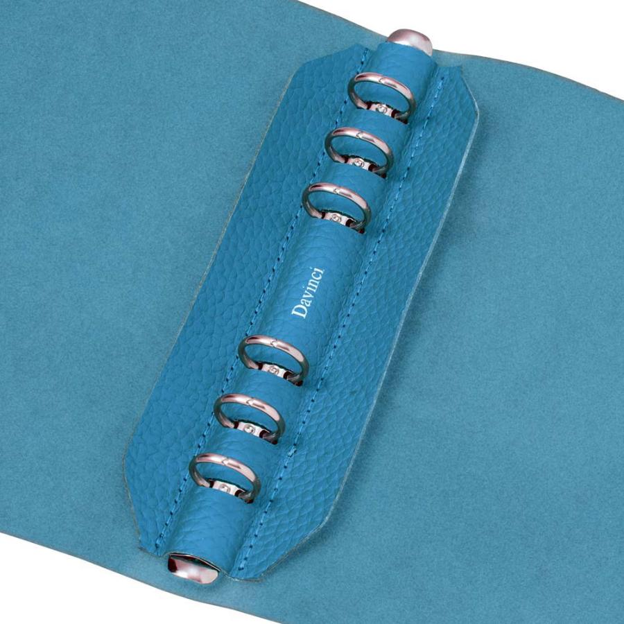 【ラッピング無料】【名入れ可能】レイメイ藤井 Raymay システム手帳 ダ・ヴィンチ ドルチェメンテ ES 聖書サイズ ブルー DB1093A | ダ・ヴィンチ | 05