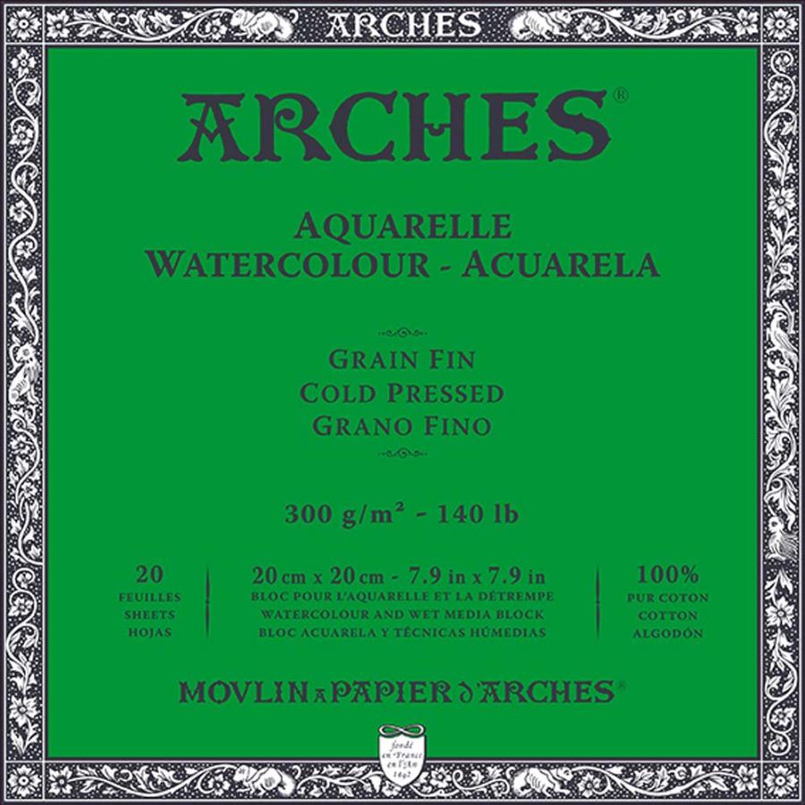 マルマン maruman アルシュ 水彩紙ブロック 300g 細目 20×20mm 1795059 | maruman