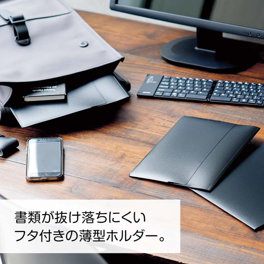 リヒトラブ LIHITLAB Noir×noir ワンタッチホルダー A4 ワイド F5906 | LIHIT LAB. | 01