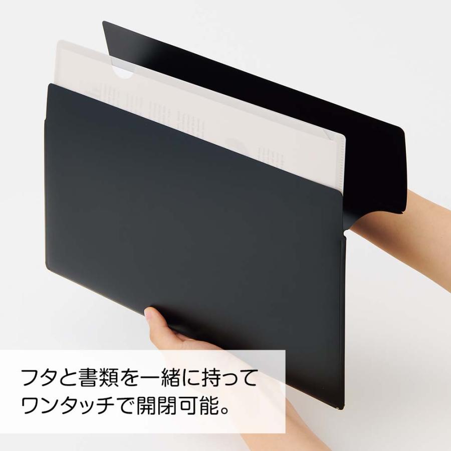 リヒトラブ LIHITLAB Noir×noir ワンタッチホルダー A4 ワイド F5906 | LIHIT LAB. | 02