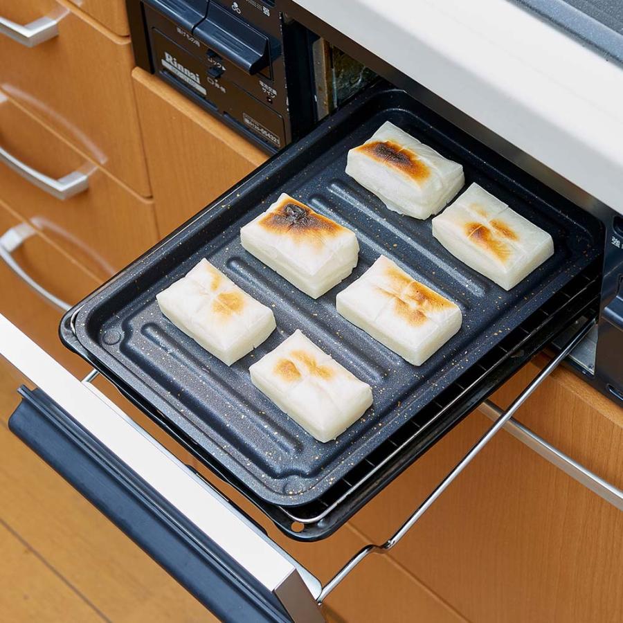 アイメディア AIMEDIA グリルのお手入れ簡単焼魚トレーマーブルワイド 1008947 | アイメディア | 02