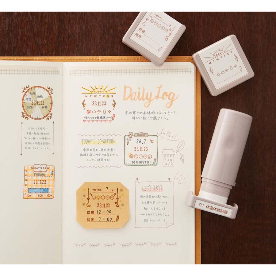 シヤチハタ Shachihata 手帳記録用スタンプ デイリーログスタンプ 運動記録 GDL-2727/H-09 クラフト 女子文具 手帳 いろもよう いろづくり | シヤチハタ | 05