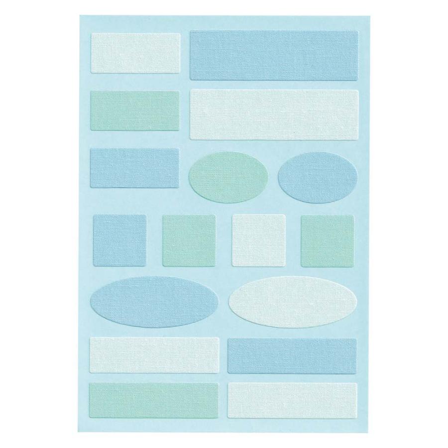 シヤチハタ Shachihata いろんなかたちのコットンラベル ブルー TRUN-SHUNP1476 おなまえシール おなまえ付け 新入学 | シヤチハタ | 01