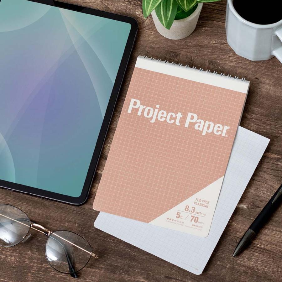 オキナ okina メモ帳 プロジェクトペーパー ガジェットメモ 8.3inch オールドローズ 5冊セット GM3370 | OKINA | 05