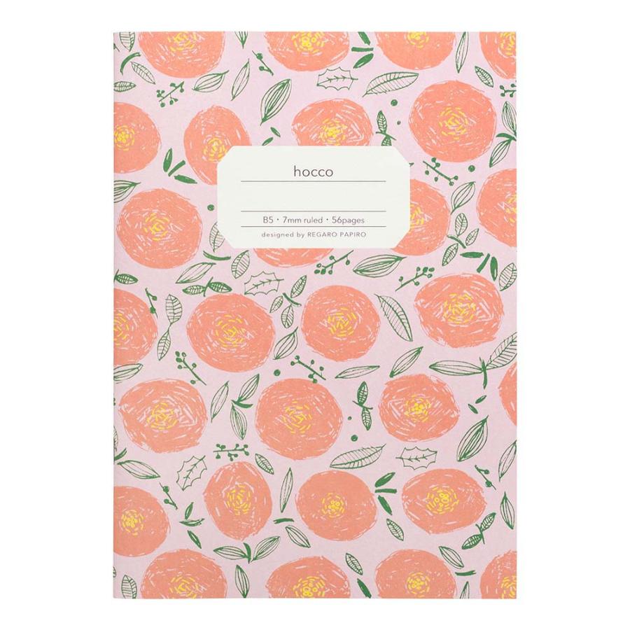 日本ノート nipponnote 柄ノート hocco (ホッコ)  B5 丸花 5冊セット X001B5M | 日本ノート
