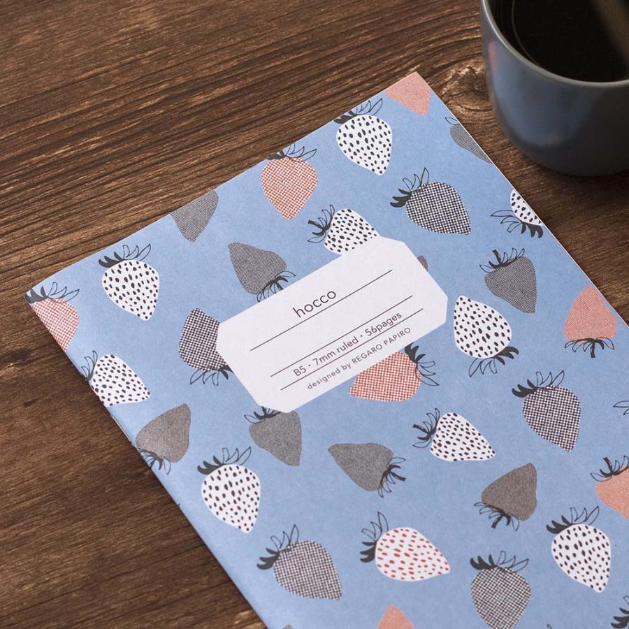 日本ノート nipponnote 柄ノート hocco (ホッコ) B5 いちご 5冊セット X001B5S | 日本ノート | 01