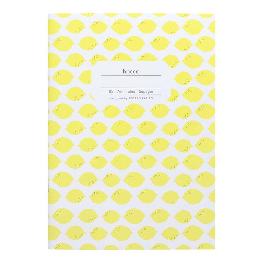日本ノート nipponnote 柄ノート hocco (ホッコ) B5 レモン 5冊セット X001B5L | 日本ノート