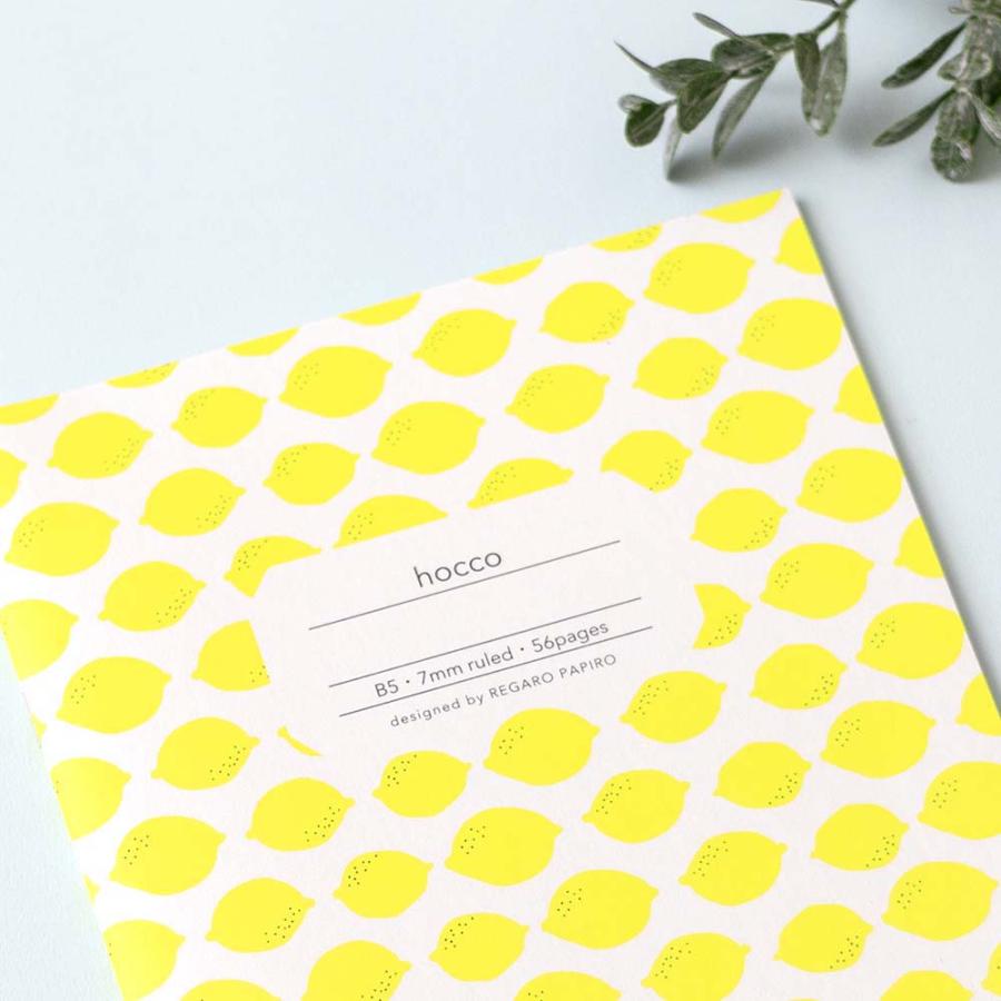 日本ノート nipponnote 柄ノート hocco (ホッコ) B5 レモン 5冊セット X001B5L | 日本ノート | 01