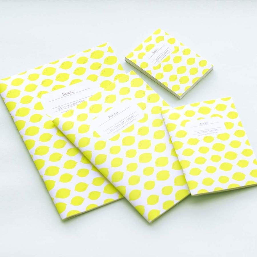 日本ノート nipponnote 柄ノート hocco (ホッコ) B5 レモン 5冊セット X001B5L | 日本ノート | 03