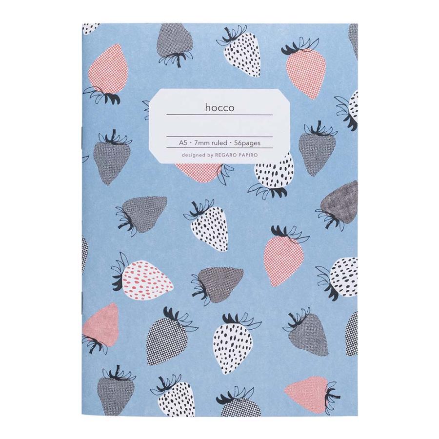 日本ノート nipponnote 柄ノート hocco (ホッコ) A5 いちご 5冊セット X001A5S | 日本ノート