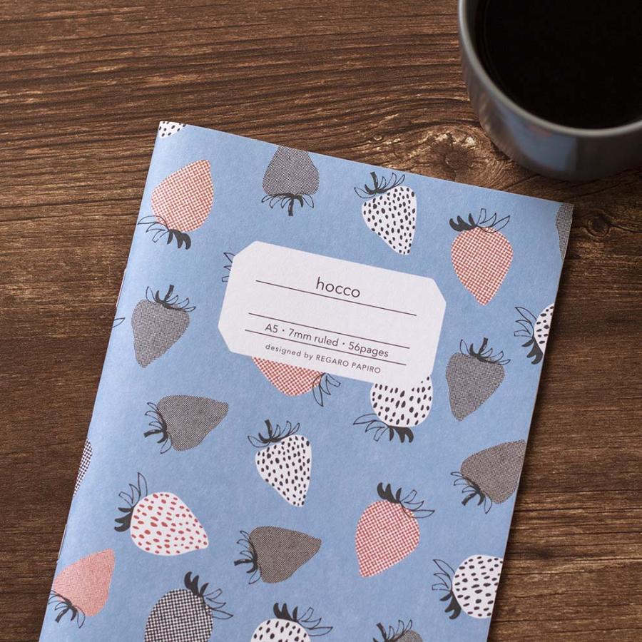 日本ノート nipponnote 柄ノート hocco (ホッコ) A5 いちご 5冊セット X001A5S | 日本ノート | 01