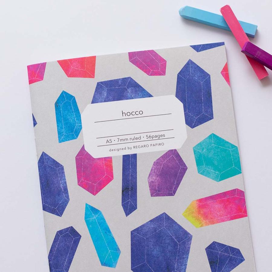 日本ノート nipponnote 柄ノート hocco (ホッコ) A5 宝石 5冊セット X001A5H | 日本ノート | 01