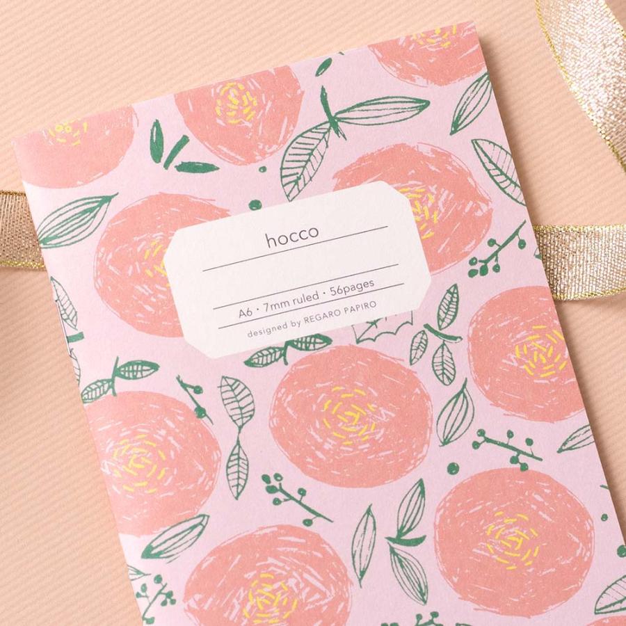 日本ノート nipponnote 柄ノート hocco (ホッコ) A6 丸花 5冊セット X001A6M | 日本ノート | 01