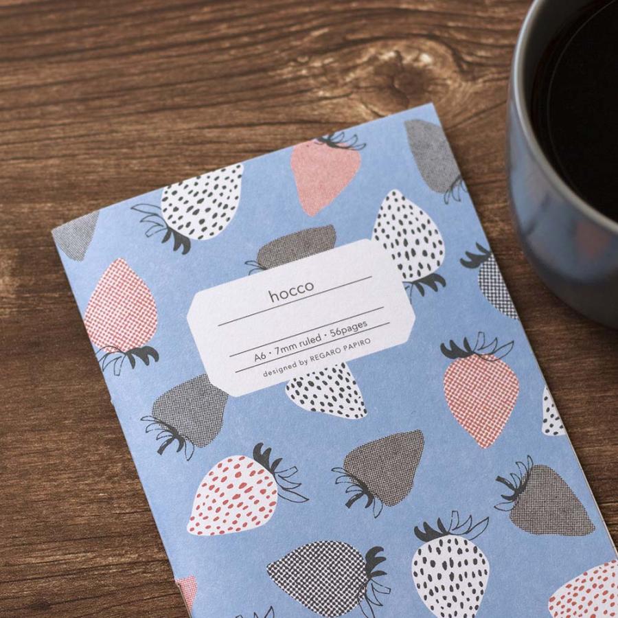 日本ノート nipponnote 柄ノート hocco (ホッコ) A6 いちご 5冊セット X001A6S | 日本ノート | 01