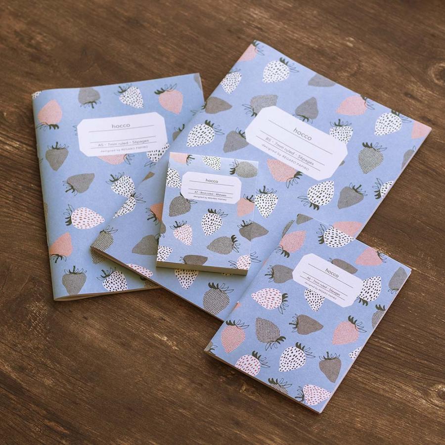 日本ノート nipponnote 柄ノート hocco (ホッコ) A6 いちご 5冊セット X001A6S | 日本ノート | 03